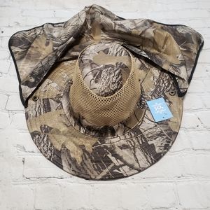 Khaki Camouflage men's sun hat.